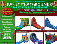 Tablet Screenshot of partyplaygrounds.com